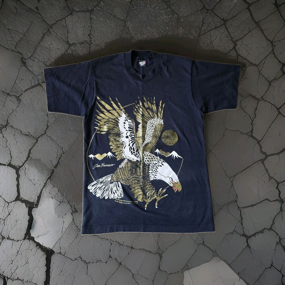 VTG 1989 Robert Walton Eagle Art Single Stitch Graphic T-Shirt Men's Medium USA